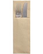 Pochettes à couverts avec Serviette de table - Crème : PAP STAR Lot de 100 Visuel