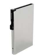 Porte-monnaie avec porte-cartes RFID -  Cuir Nappa Noir CLICKSAFE SLIM