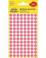 AVERY : Lot de 416 pastilles adhésives 8 mm - Rouge fluo 3177