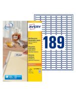 Photo Étiquettes amovibles blanches 45,7 x 21,2 mm AVERY L4736REV-10