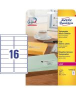 AVERY Étiquettes transparentes 99,1 x 33,1 mm L7562-25