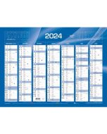 Calendrier de banque 2024 - 550 x 405 mm QUO VADIS Décembre 2023 Juin 2024