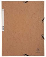 Chemise à élastiques 3 rabats Carte lustrée 400g - Tabac : EXACOMPTA Photo