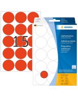 HERMA : Lot de 360 étiquettes adhésives rondes - 32,0  mm - Rouge fluo
