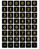 Etiquettes à chiffres autocollantes - Or gravé / Noir Herma