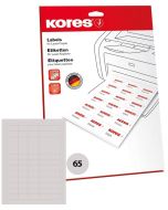 Étiquettes adhésives universelles - 38 x 21,2 mm - Blanc : KORES Lot de 1625