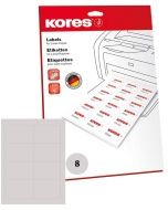 Étiquettes adhésives universelles - 97 x 67,7 mm - Blanc : KORES Lot de 200