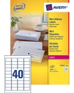 Mini-étiquettes - 45,7 x 25,4 mm - Blanc : AVERY L7654 Lot de 4000 Photo