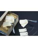 Photo Etiquettes à trou et fil de fer - 125 x 63 mm - Beige AGIPA