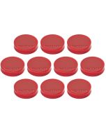 Photo Lot de 10 Aimants ronds Ergo - 30 mm - Rouge : MAGNETOPLAN 1664006