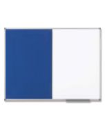 Photo Tableau duo blanc magnétique et feutrine bleue - 1200 x 900 mm : NOBO 1902258