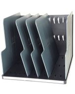 Photo Trieur vertical - 5 intercalaires - A4 - Noir/Gris souris EXACOMPTA Modulotop