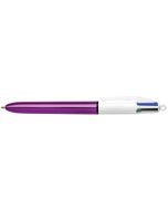 Photo Stylo 4 couleurs à bille rétractable - Violet BIC Shine