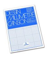 200067107 CANSON  : Bloc de 50 feuilles de papier millimétré - A4  (Trait bleu)