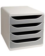 Photo Caisson à 4 tiroirs - Big Box - Gris Lumière/Granit EXACOMPTA Office