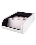 HELIT : Boite pour 300 cartes de visite Linear - Noir/Blanc H6218091