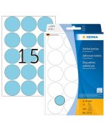 Photo HERMA : Lot de 480 étiquettes adhésives rondes - 32,0 mm - Bleu
