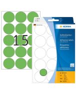 Photo HERMA 2275 : Lot de 480 étiquettes adhésives rondes - 32,0 mm - Vert