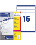 Photo Étiquettes adresses - 99,1 x 33,9 mm Lot de 1600 AVERY L7162-100.FR