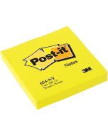 POST-IT Notes adhésives repositionnables Jaune néon - 76 x 76 mm