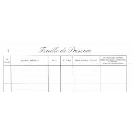 feuille de présence simple
