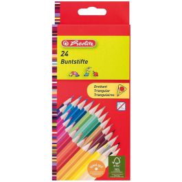 Étui de 24 Crayons de couleurs triangulaires HERLITZ