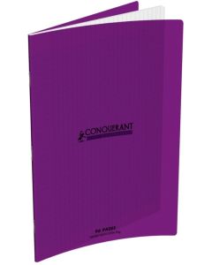 Cahier d'écolier - 96 pages Grands carreaux - 210 x 297 mm - Polypro Violet : CONQUERANT Modèle