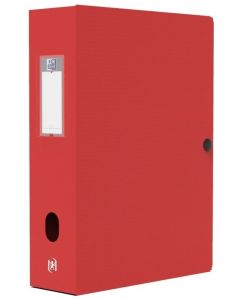 Boite de classement Memphis avec bouton - 80 mm - Rouge : OXFORD Visuel