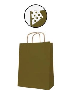 Sac en Papier - 250 x 110 x 310 mm - Kraft Or APLI Lot de 50