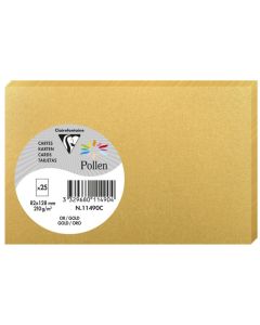 Carte en papier - 82 x 128 mm - Or POLLEN Lot de 25