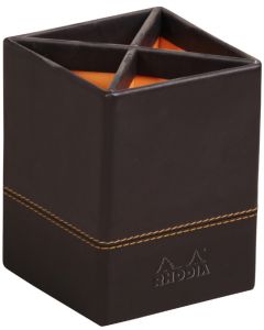 Pot à crayons 4 compartiments - Noir/Orange RHODIA