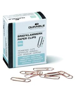 Boite de 100 trombones en métal - Cuivré - 26 mm : DURABLE Modèle