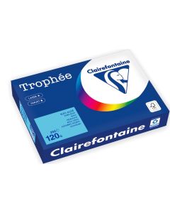 Ramette de papier de 250 feuilles A4 120g - Bleu Alizé CLAIREFONTAINE Trophée Image