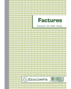 FACTURES Carnet autocopiant Dupli - 210 x 148 mm Facturier Exacompta 13278E