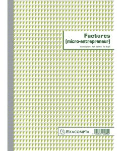 Photo Auto-Entrepreneur Facture - Carnet autocopiant Dupli 210 x 297 mm EXACOMPTA image couverture