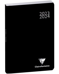 Couverture Agenda scolaire 2024 - Work and After - 150 x 100 mm - Noir CLAIREFONTAINE