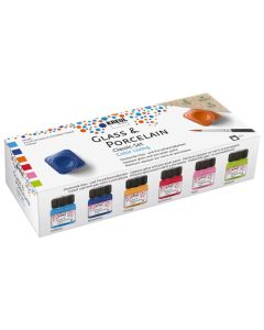 Peinture pour porcelaine - 20 ml - Assortiment KREUL Color Living Lot de 6