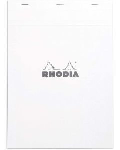 Bloc-Notes quadrillé - Couverture Blanc - 210 x 297 mm A4 : RHODIA N°18 Visuel