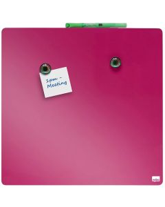 Tableau Magnétique Carré - Rose Vif - 360 x 360 mm : NOBO image