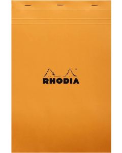 Bloc-notes quadrillé - Couverture Orange - 210 x 318 mm A4+ RHODIA N°19 Fermé
