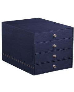 Module de classement 4 tiroirs - Simili-cuir Noir RHODIA