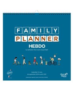 Planning familial - Calendrier 2024/2025 - Hebdomadaire QUO VADIS