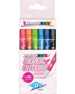 Photo Marqueurs créatifs indélébiles - Assortiment WEDO Silver Outline 