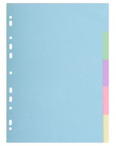 EXACOMPTA : Jeu de 5 intercalaires neutres en carte lustrée rigide 2605E