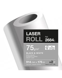 Papier pour Traceur laser - 914 mm x 175 m - 75 g : CLAIREFONTAINE 2684C