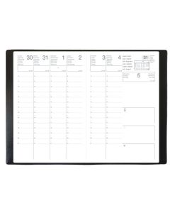 Agenda Semainier 2026 - 210 x 297 mm - Gris / élastique noir OXFORD Office