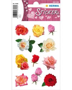 Stickers en papier - Roses multicolores : HERMA Lot de 33 Image