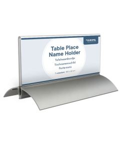 Chevalet de table - Porte-nom avec socle en aluminium - 100 x 52 mm : EUROPEL image