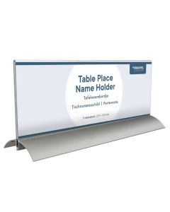 Chevalet de table - Porte-nom avec socle en aluminium - 297 x 105 mm : EUROPEL image