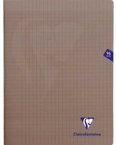 Cahier 24 x 32 cm - 96 pages - Grands Carreaux - Gris CLAIREFONTAINE Mimesys